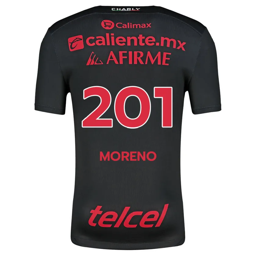 Danxen Herren Jesús Moreno #201 Schwarz Rot Heimtrikot Trikot 2024/25 T-Shirt Schweiz