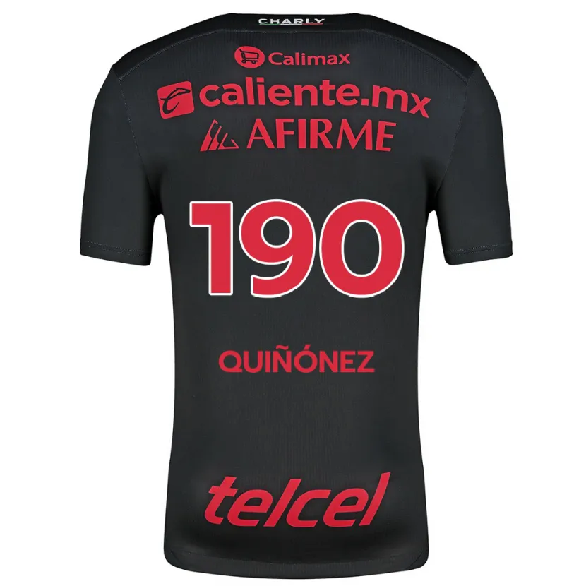Danxen Herren Martín Quiñónez #190 Schwarz Rot Heimtrikot Trikot 2024/25 T-Shirt Schweiz