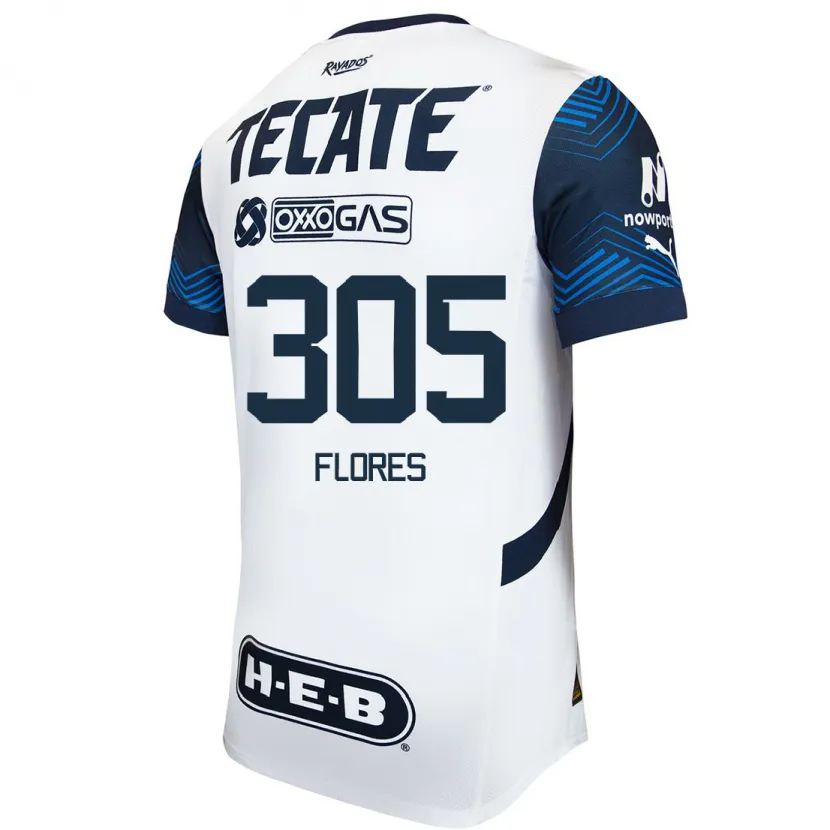 Danxen Herren Santiago Flores #305 Weiß Blau Auswärtstrikot Trikot 2024/25 T-Shirt Schweiz