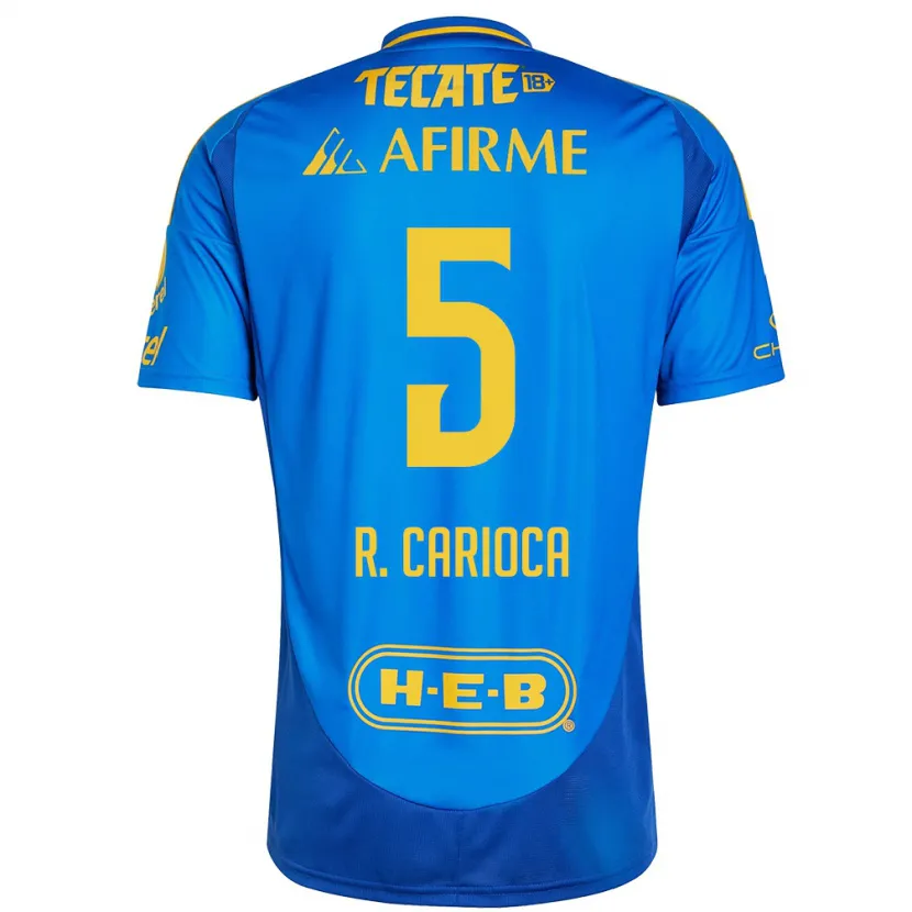 Danxen Herren Rafael Carioca #5 Blau Gelb Auswärtstrikot Trikot 2024/25 T-Shirt Schweiz