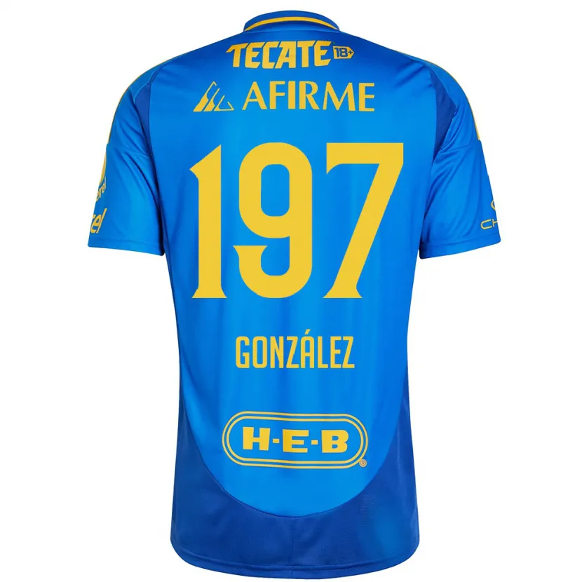 Danxen Herren Germán González #197 Blau Gelb Auswärtstrikot Trikot 2024/25 T-Shirt Schweiz