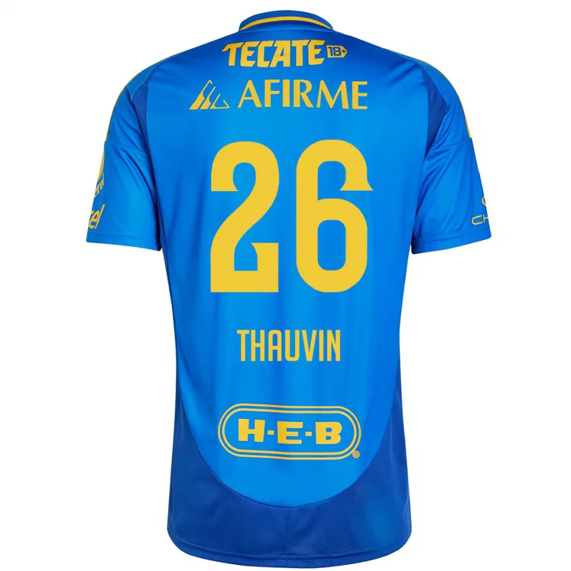 Danxen Herren Florian Thauvin #26 Blau Gelb Auswärtstrikot Trikot 2024/25 T-Shirt Schweiz