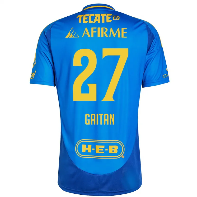 Danxen Herren Natalia Gaitan #27 Blau Gelb Auswärtstrikot Trikot 2024/25 T-Shirt Schweiz