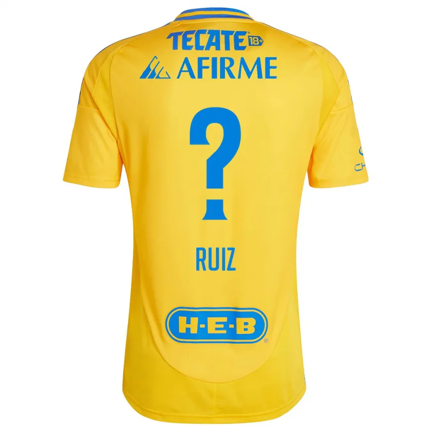 Danxen Damen Luis Ruiz #0 Goldgelb Heimtrikot Trikot 2024/25 T-Shirt Schweiz