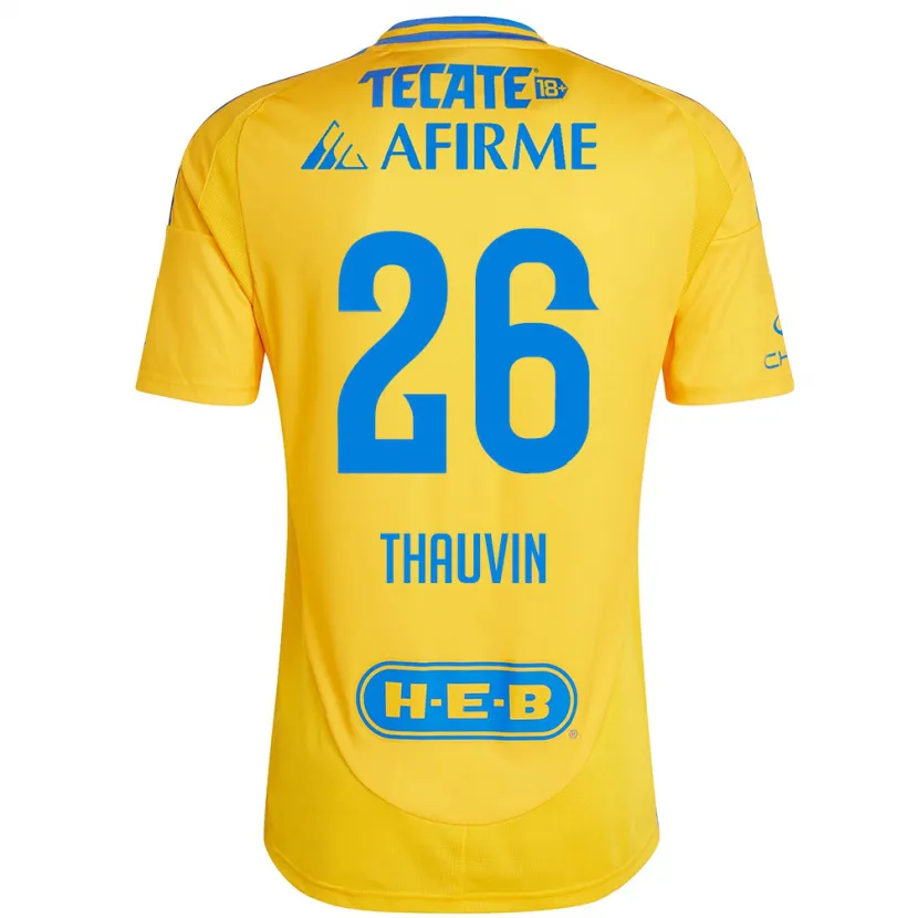 Danxen Damen Florian Thauvin #26 Goldgelb Heimtrikot Trikot 2024/25 T-Shirt Schweiz