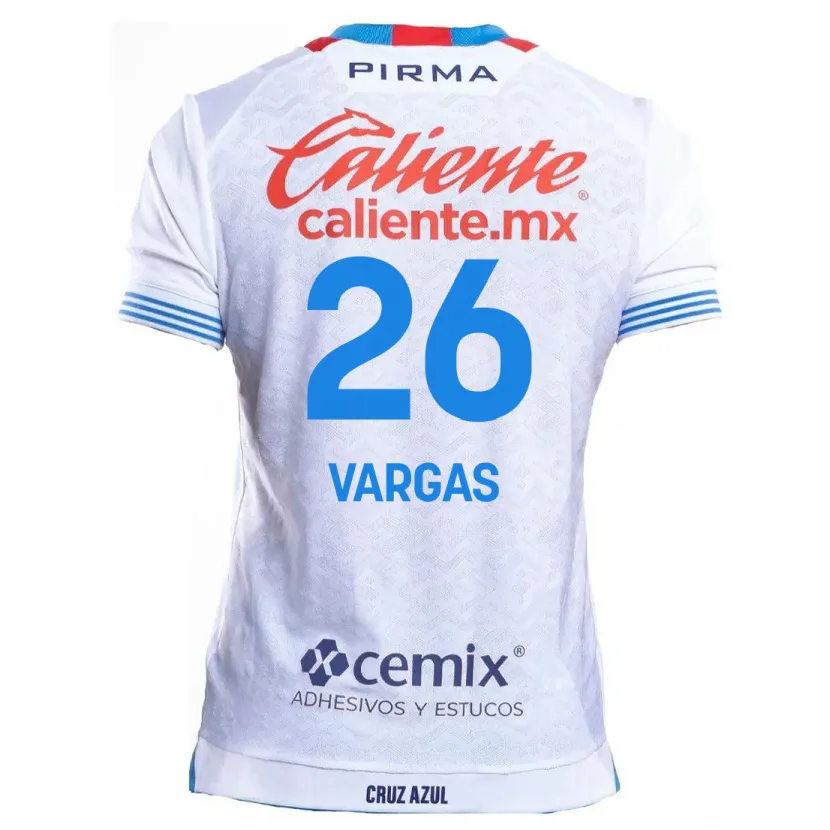 Danxen Damen Carlos Vargas #26 Weiß Blau Auswärtstrikot Trikot 2024/25 T-Shirt Schweiz