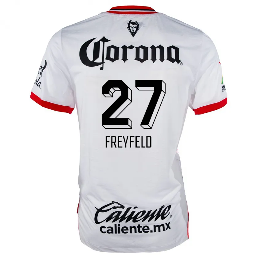 Danxen Damen Emiliano Freyfeld #27 Weiß Rot Auswärtstrikot Trikot 2024/25 T-Shirt Schweiz
