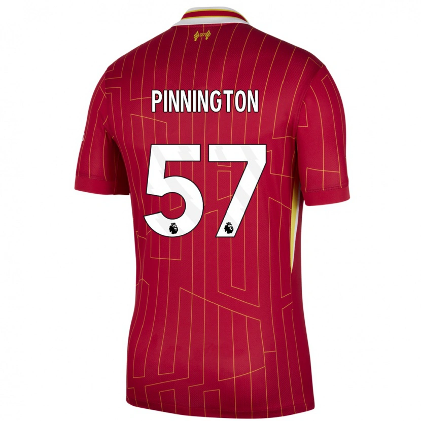 Danxen Kinder Carter Pinnington #57 Rot Gelb Weiß Heimtrikot Trikot 2024/25 T-Shirt Schweiz