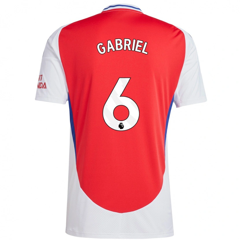 Danxen Kinder Gabriel Magalhães #6 Rot Weiß Heimtrikot Trikot 2024/25 T-Shirt Schweiz