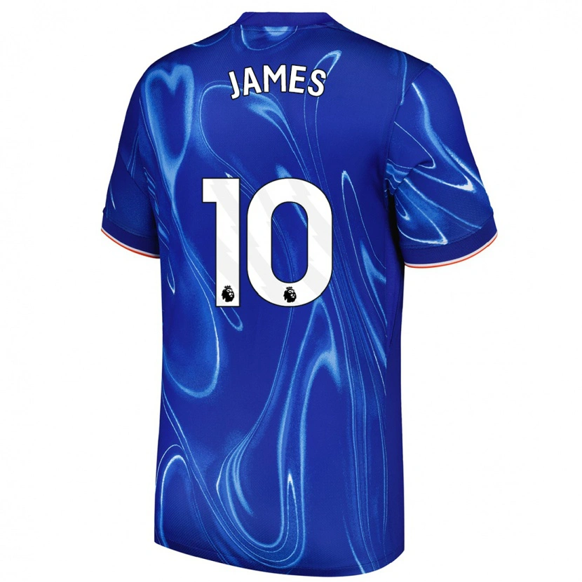 Danxen Kinder Lauren James #10 Blau Weiß Heimtrikot Trikot 2024/25 T-Shirt Schweiz