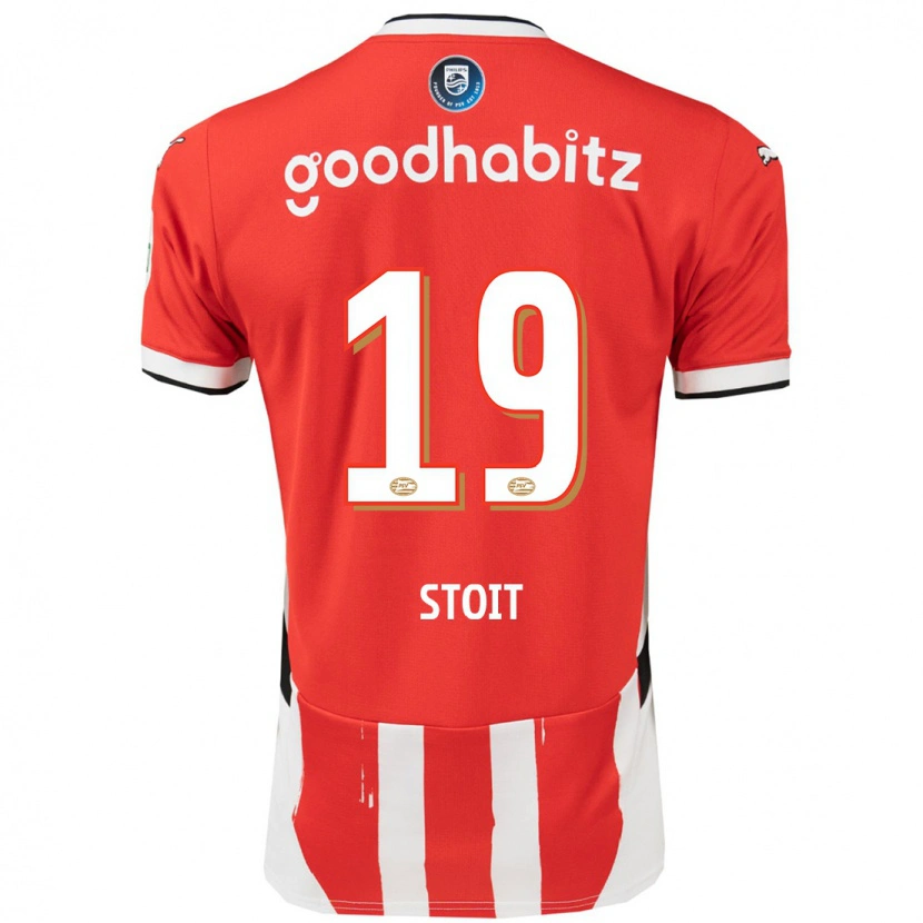 Danxen Kinder Fleur Stoit #19 Rot Weiß Heimtrikot Trikot 2024/25 T-Shirt Schweiz