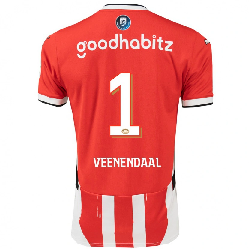 Danxen Kinder Sari Van Veenendaal #1 Rot Weiß Heimtrikot Trikot 2024/25 T-Shirt Schweiz