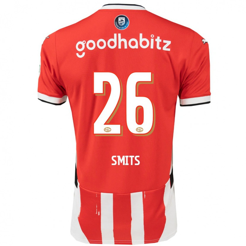 Danxen Kinder Eef Smits #26 Rot Weiß Heimtrikot Trikot 2024/25 T-Shirt Schweiz