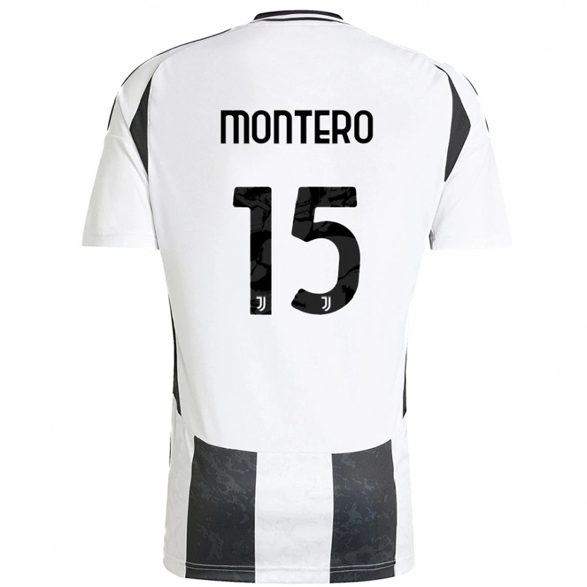 Danxen Kinder Alfonso Montero #15 Weiß Schwarz Heimtrikot Trikot 2024/25 T-Shirt Schweiz