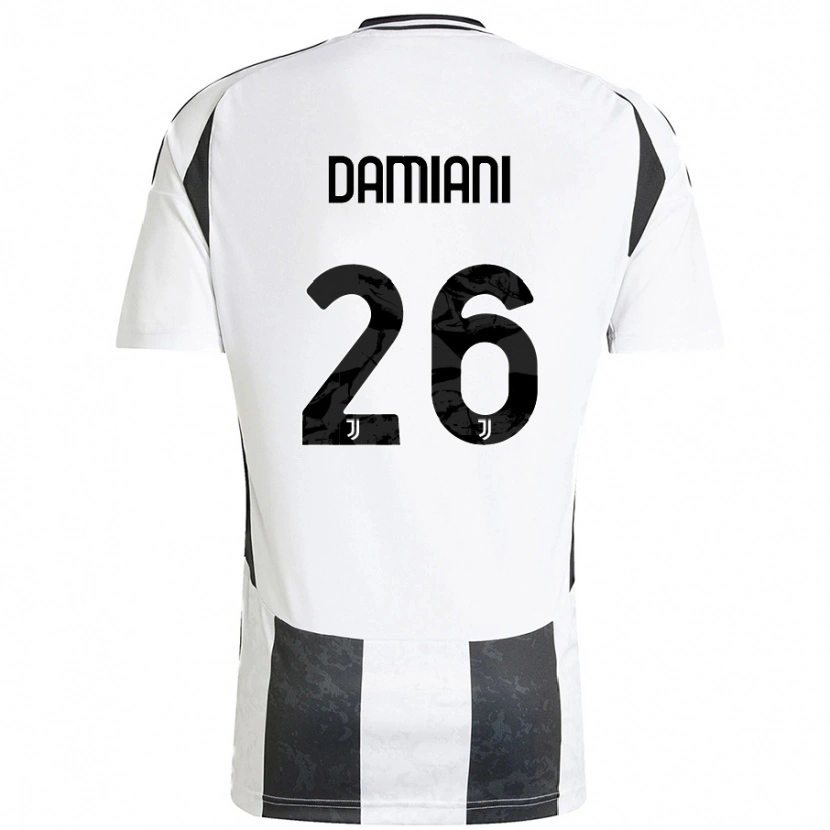Danxen Kinder Samuele Damiani #26 Weiß Schwarz Heimtrikot Trikot 2024/25 T-Shirt Schweiz