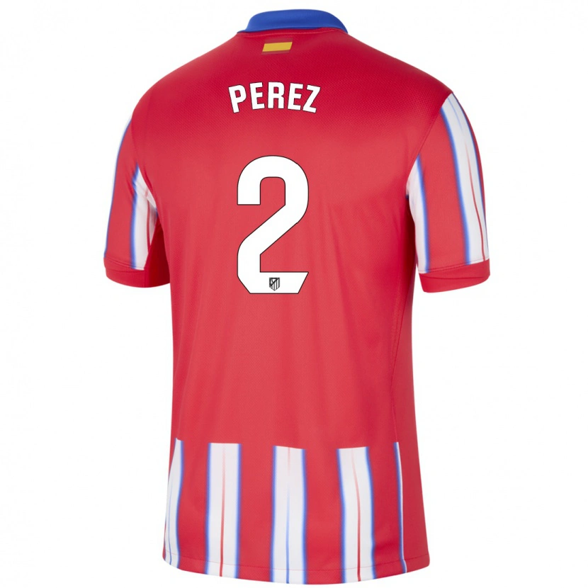 Danxen Kinder Xènia Pérez #2 Rot Weiß Blau Heimtrikot Trikot 2024/25 T-Shirt Schweiz