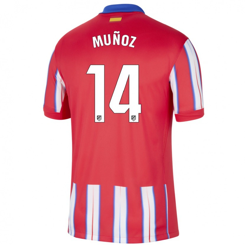 Danxen Kinder David Muñoz #14 Rot Weiß Blau Heimtrikot Trikot 2024/25 T-Shirt Schweiz