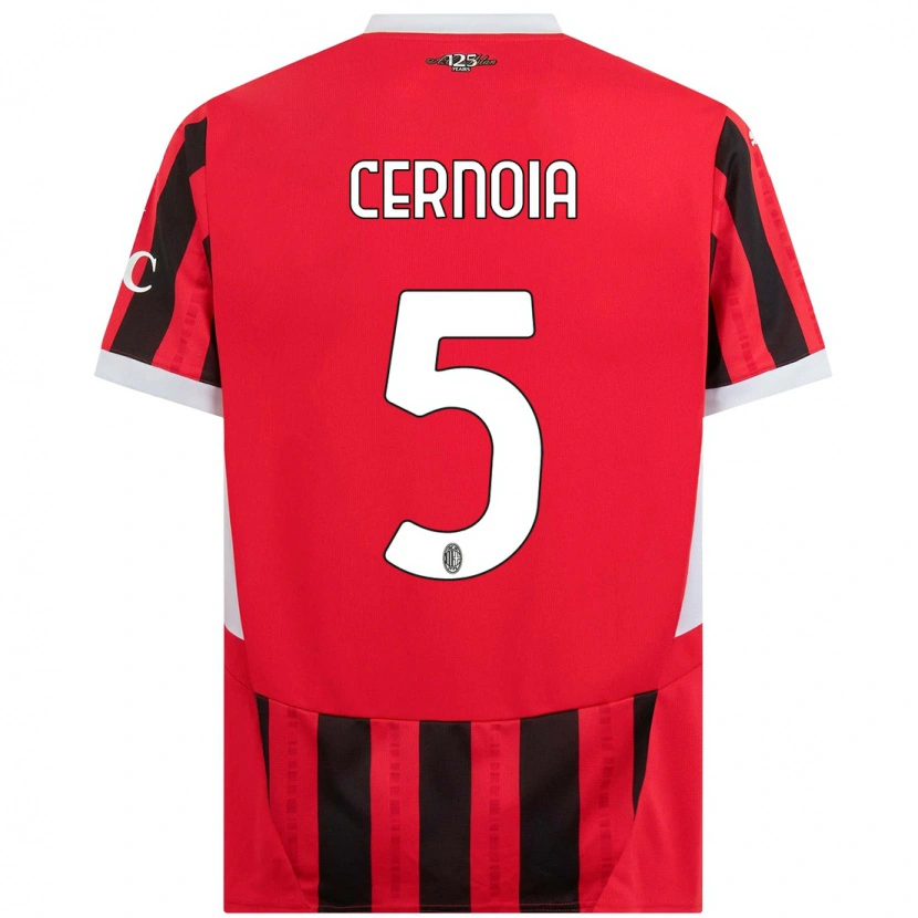 Danxen Kinder Valentina Cernoia #5 Rot Schwarz Heimtrikot Trikot 2024/25 T-Shirt Schweiz