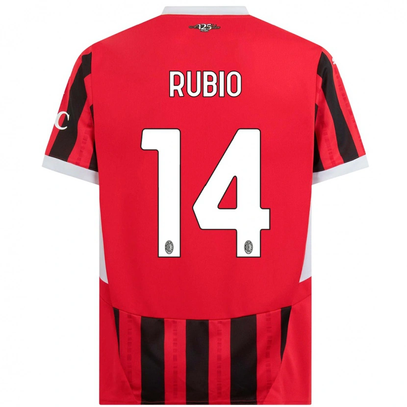 Danxen Kinder Silvia Rubio #14 Rot Schwarz Heimtrikot Trikot 2024/25 T-Shirt Schweiz