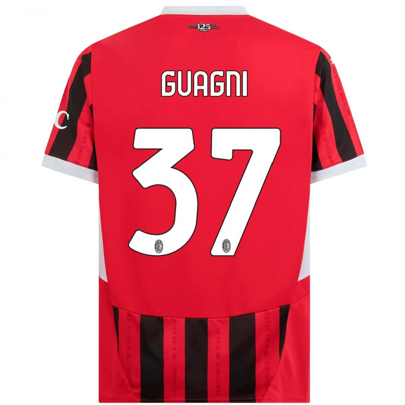 Danxen Kinder Alia Guagni #37 Rot Schwarz Heimtrikot Trikot 2024/25 T-Shirt Schweiz