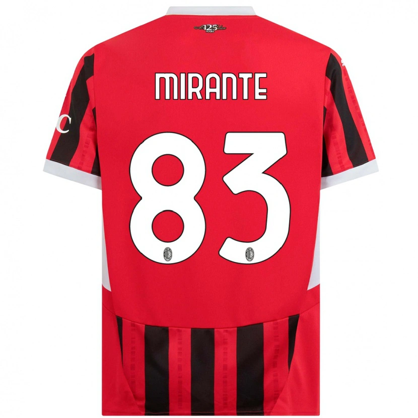 Danxen Kinder Antonio Mirante #83 Rot Schwarz Heimtrikot Trikot 2024/25 T-Shirt Schweiz