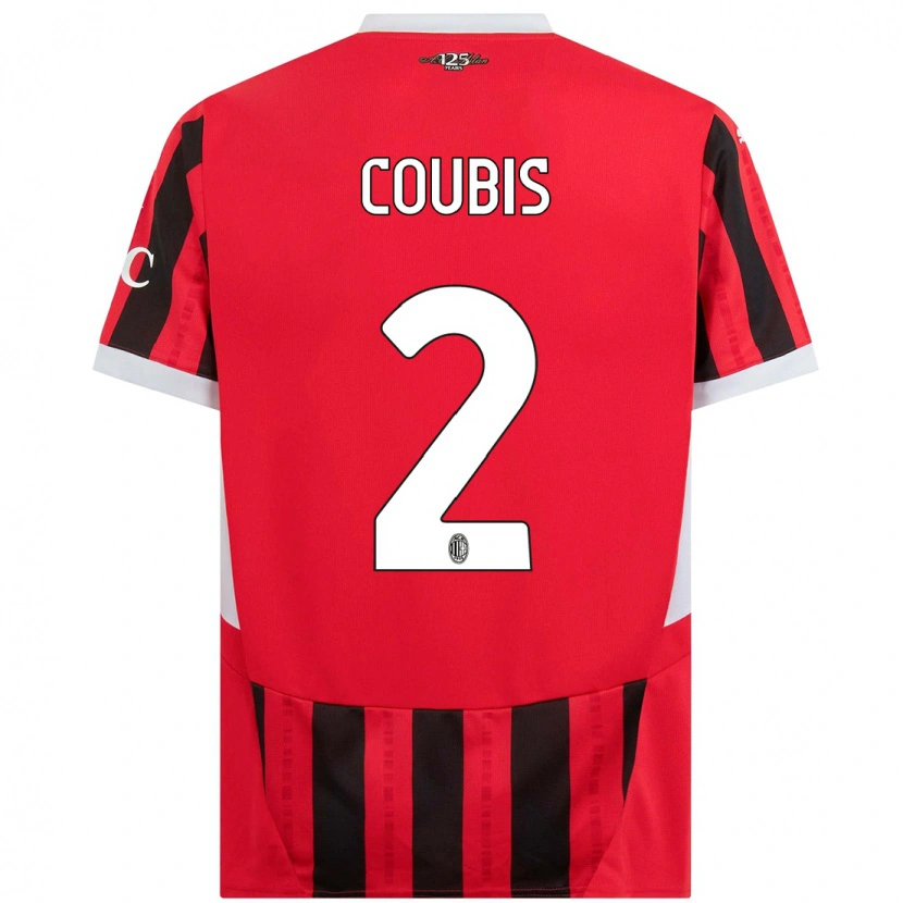 Danxen Kinder Andrei Coubis #2 Rot Schwarz Heimtrikot Trikot 2024/25 T-Shirt Schweiz