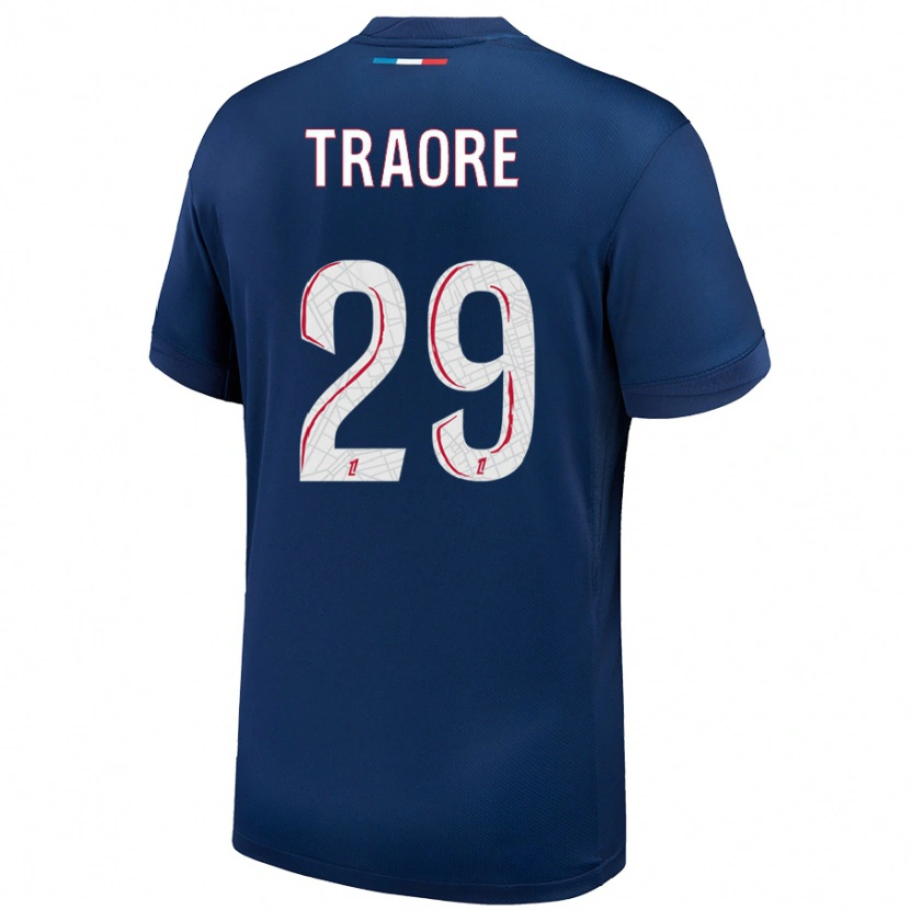 Danxen Kinder Manssita Traoré #29 Marineblau Weiß Heimtrikot Trikot 2024/25 T-Shirt Schweiz