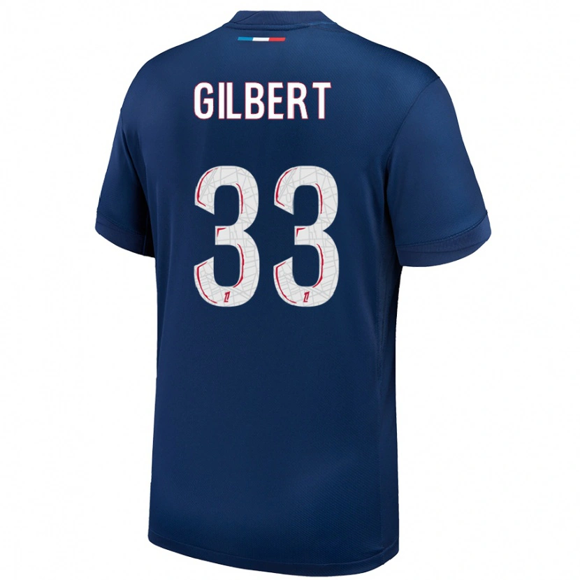 Danxen Kinder Tara Elimbi Gilbert #33 Marineblau Weiß Heimtrikot Trikot 2024/25 T-Shirt Schweiz