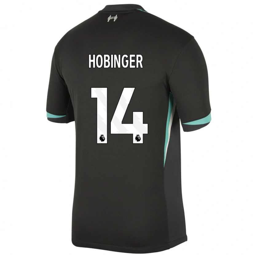 Danxen Kinder Marie Höbinger #14 Schwarz Anthrazitweiß Auswärtstrikot Trikot 2024/25 T-Shirt Schweiz
