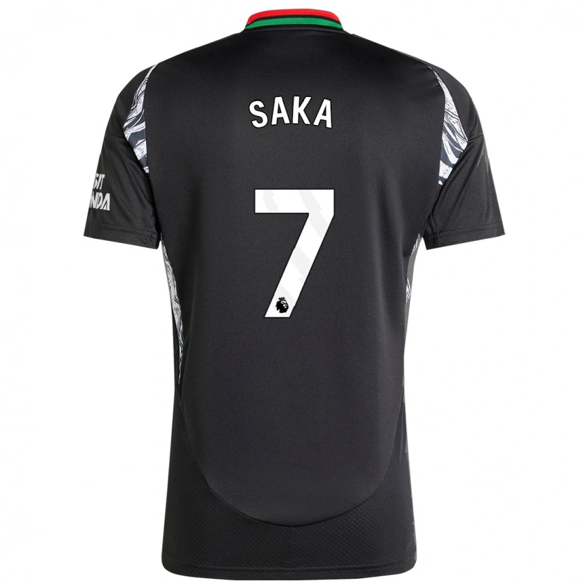 Danxen Kinder Bukayo Saka #7 Schwarz Auswärtstrikot Trikot 2024/25 T-Shirt Schweiz