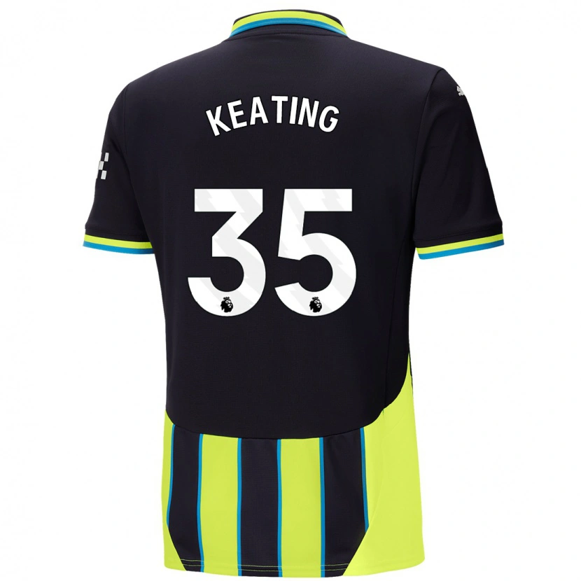 Danxen Kinder Khiara Keating #35 Blaugelb Auswärtstrikot Trikot 2024/25 T-Shirt Schweiz