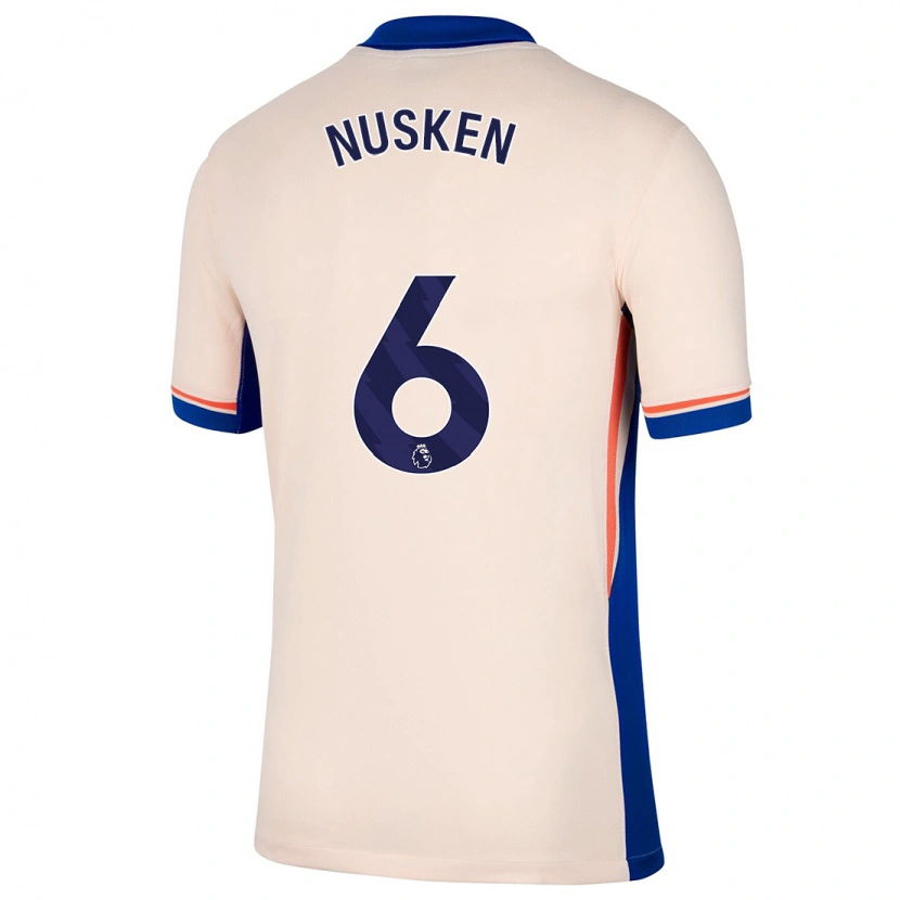 Danxen Kinder Sjoeke Nüsken #6 Hellbeige Auswärtstrikot Trikot 2024/25 T-Shirt Schweiz