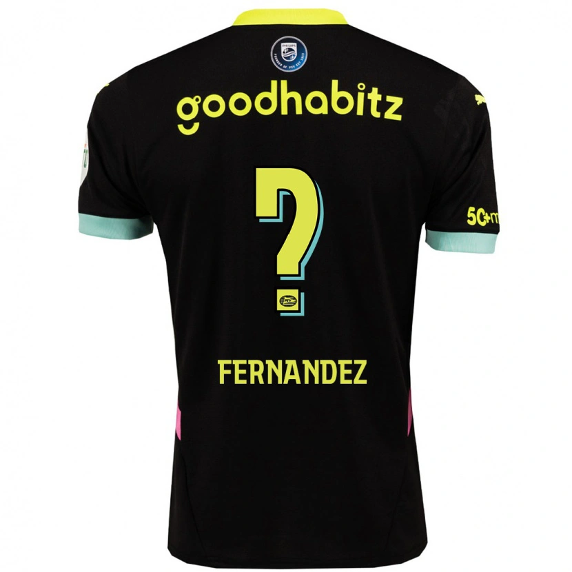 Danxen Kinder Noah Fernandez #0 Schwarz Gelb Auswärtstrikot Trikot 2024/25 T-Shirt Schweiz