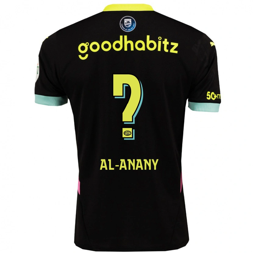 Danxen Kinder Yousif Al-Anany #0 Schwarz Gelb Auswärtstrikot Trikot 2024/25 T-Shirt Schweiz