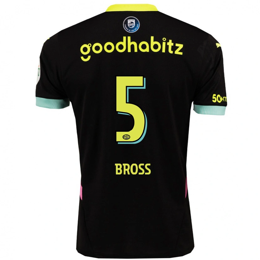 Danxen Kinder Melanie Bross #5 Schwarz Gelb Auswärtstrikot Trikot 2024/25 T-Shirt Schweiz