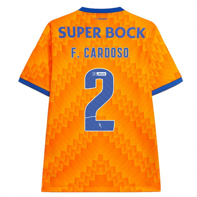Danxen Kinder Fábio Cardoso #2 Orange Auswärtstrikot Trikot 2024/25 T-Shirt Schweiz