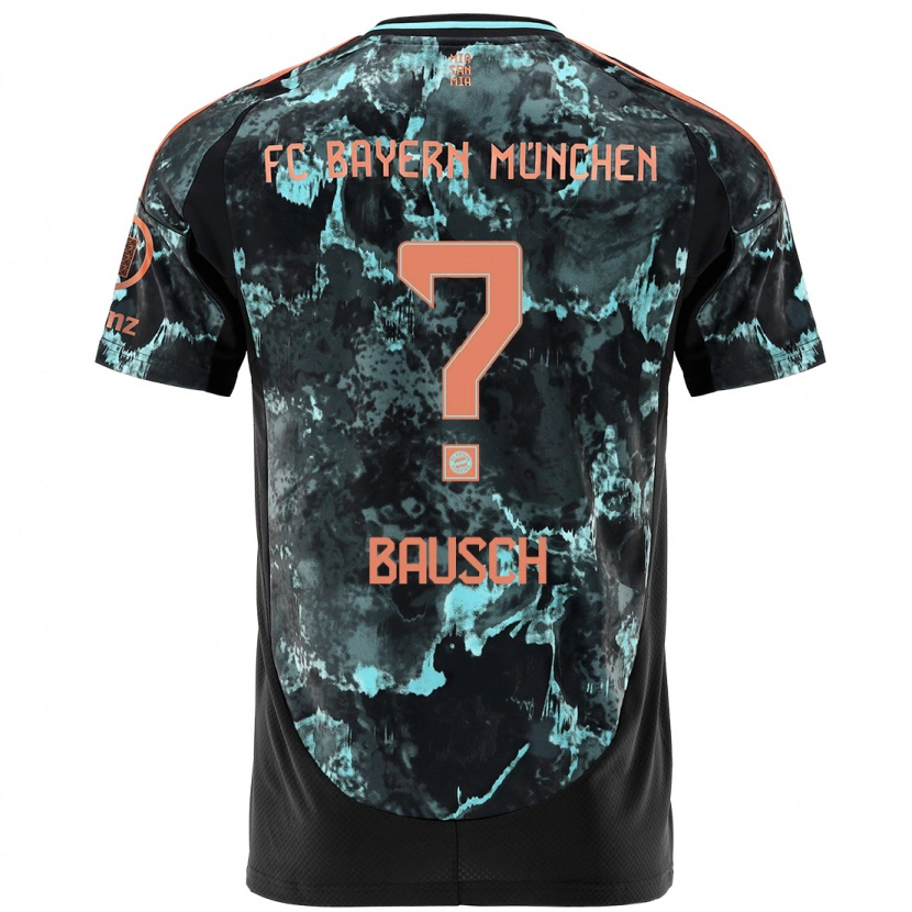 Danxen Kinder David Bausch #0 Schwarz Auswärtstrikot Trikot 2024/25 T-Shirt Schweiz