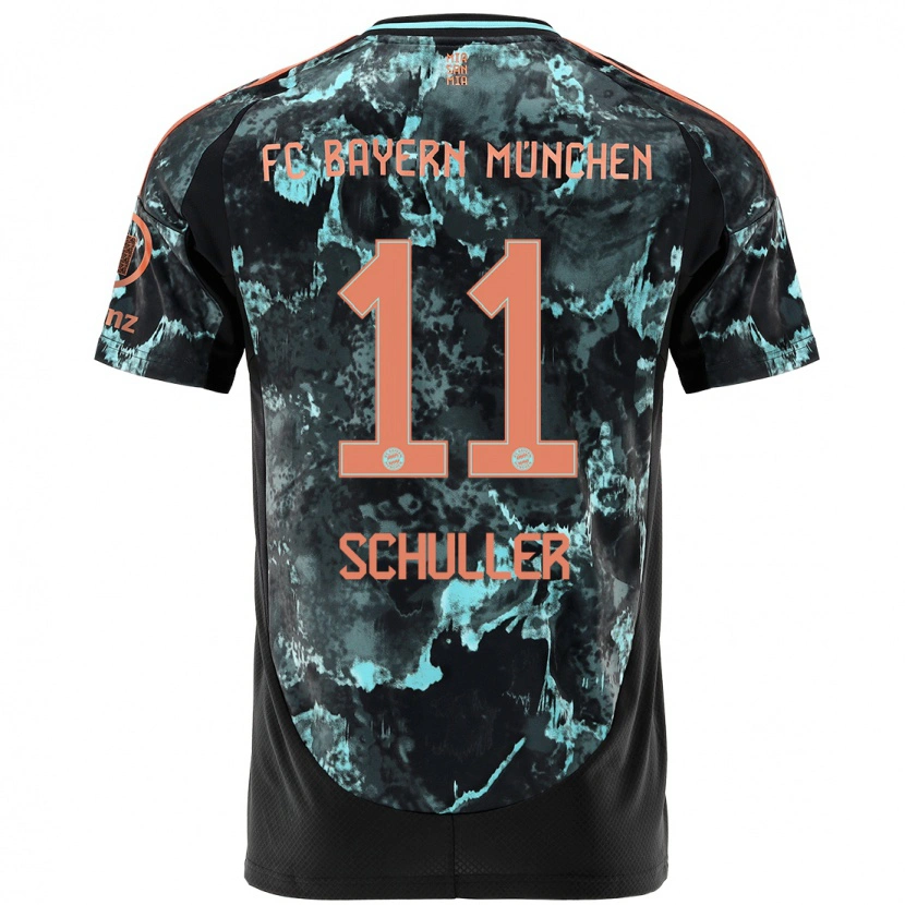 Danxen Kinder Lea Schüller #11 Schwarz Auswärtstrikot Trikot 2024/25 T-Shirt Schweiz