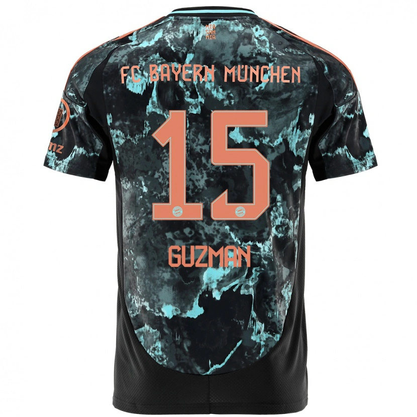 Danxen Kinder Ana María Guzmán #15 Schwarz Auswärtstrikot Trikot 2024/25 T-Shirt Schweiz