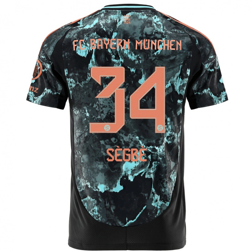 Danxen Kinder Désiré Sègbè #34 Schwarz Auswärtstrikot Trikot 2024/25 T-Shirt Schweiz