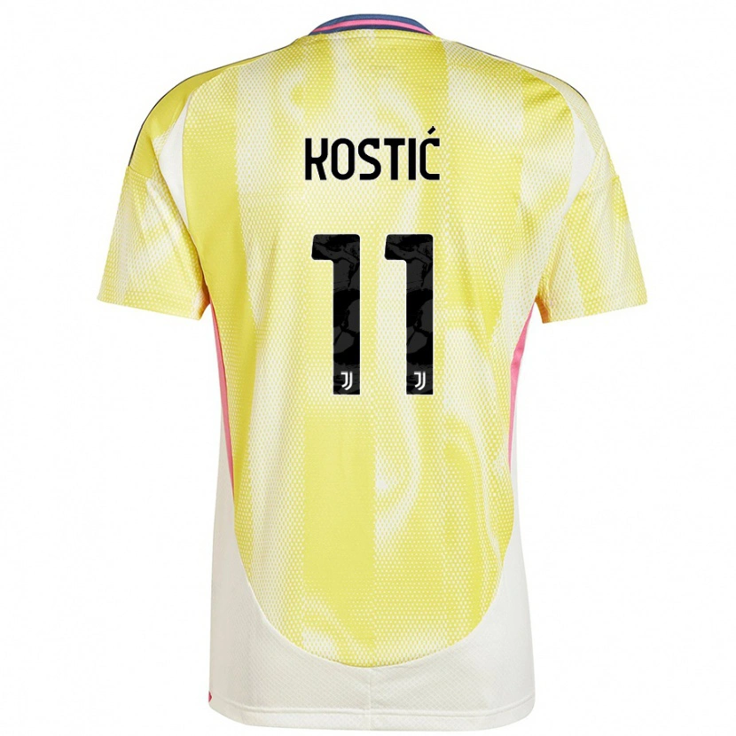 Danxen Kinder Filip Kostić #11 Solargelb Auswärtstrikot Trikot 2024/25 T-Shirt Schweiz