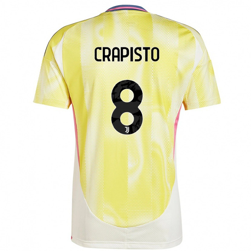 Danxen Kinder Francesco Crapisto #8 Solargelb Auswärtstrikot Trikot 2024/25 T-Shirt Schweiz