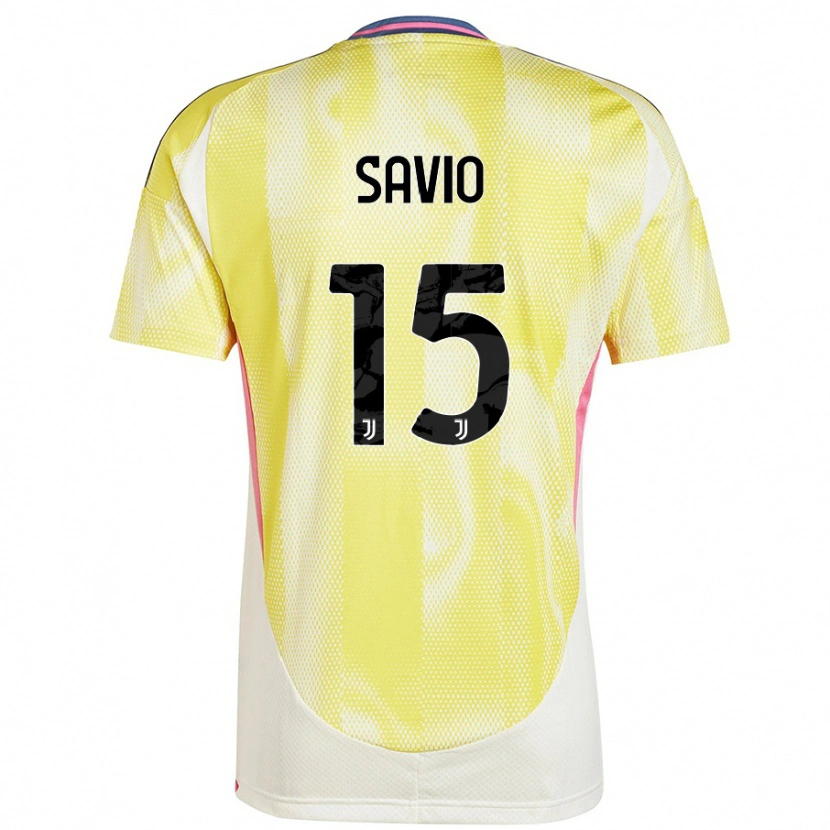 Danxen Kinder Federico Savio #15 Solargelb Auswärtstrikot Trikot 2024/25 T-Shirt Schweiz