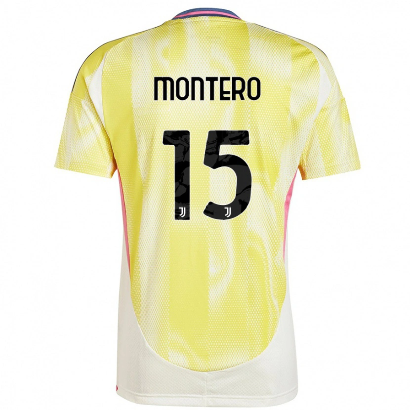 Danxen Kinder Alfonso Montero #15 Solargelb Auswärtstrikot Trikot 2024/25 T-Shirt Schweiz