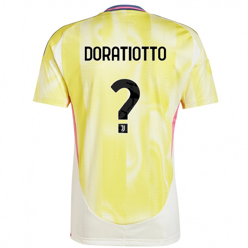 Danxen Kinder Giulio Doratiotto #0 Solargelb Auswärtstrikot Trikot 2024/25 T-Shirt Schweiz