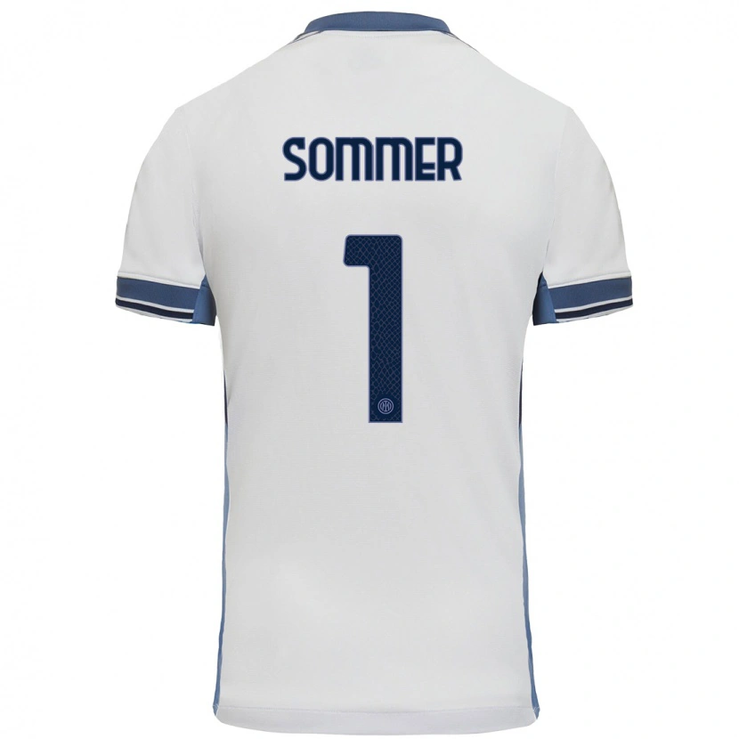 Danxen Kinder Yann Sommer #1 Weißgrau Auswärtstrikot Trikot 2024/25 T-Shirt Schweiz