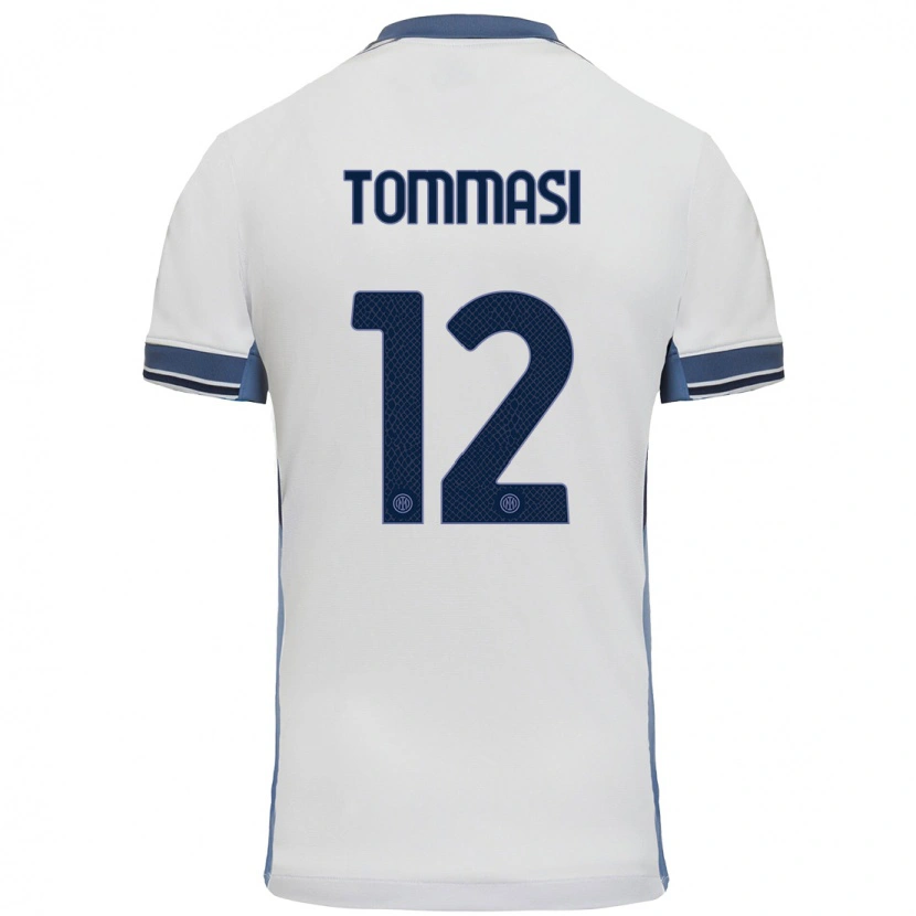 Danxen Kinder Francesco Tommasi #12 Weißgrau Auswärtstrikot Trikot 2024/25 T-Shirt Schweiz