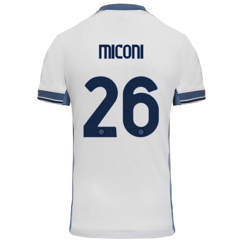 Danxen Kinder Riccardo Miconi #26 Weißgrau Auswärtstrikot Trikot 2024/25 T-Shirt Schweiz