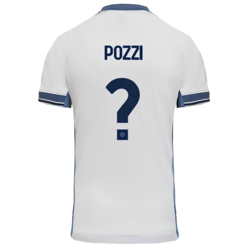 Danxen Kinder Andrea Pozzi #0 Weißgrau Auswärtstrikot Trikot 2024/25 T-Shirt Schweiz