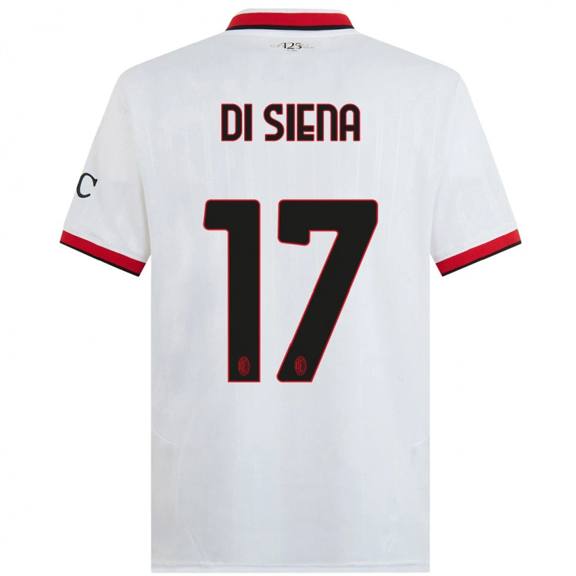 Danxen Kinder Andrea Di Siena #17 Weiß Schwarz Rot Auswärtstrikot Trikot 2024/25 T-Shirt Schweiz